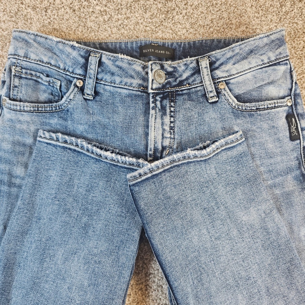 Silver Jeans Co Suki Capri Womens 27 Blue Mid Rise Curvy Stretch Denim Jeans